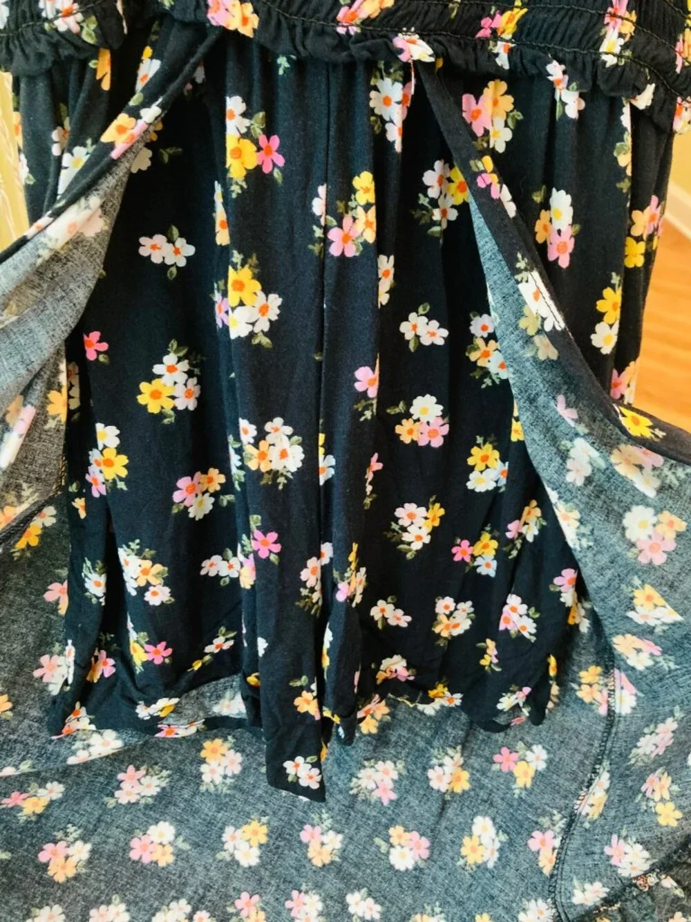 SINGLE DRESS Target Cat & Jack High-Low Dress Black Floral